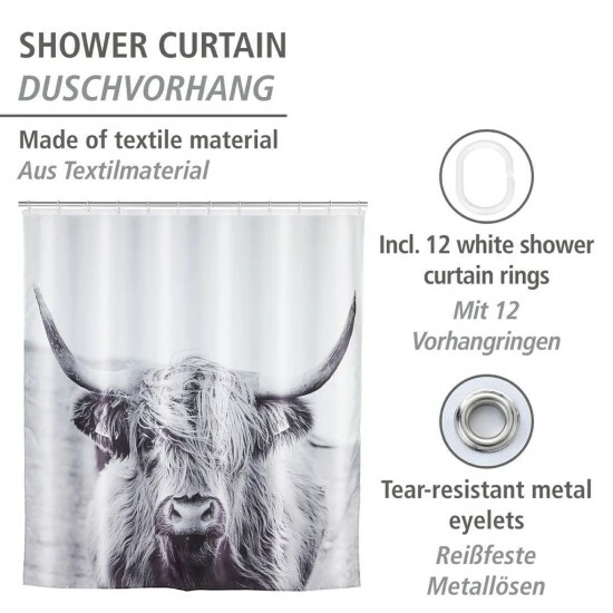 Wenko Duschvorhang Yak 4 Wenko Duschvorhang Yak – Bild 2
