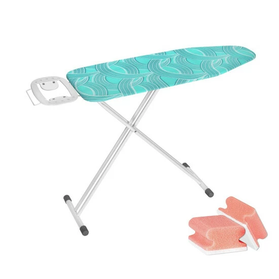 WENKO Bügelbrett Advance, Dampfbügelgeeignet, Höhenverstellbar 73-95 Cm, 120 X 42 Cm Bügelfläche, Bügeltisch Mit 8 Mm Polsterung | Inkl. 2er Set Reinigungsschwämme Gratis 13 WENKO Bügelbrett Advance, Dampfbügelgeeignet, Höhenverstellbar 73-95 Cm, 120 X 42 Cm Bügelfläche, Bügeltisch Mit 8 Mm Polsterung | Inkl. 2er Set Reinigungsschwämme Gratis – Bild 11