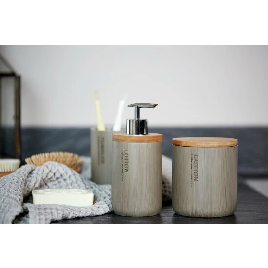 Wenko Bad-Accessoire-Set Palo Taupe 2-teilig 6 Wenko Bad-Accessoire-Set Palo Taupe 2-teilig – Bild 4