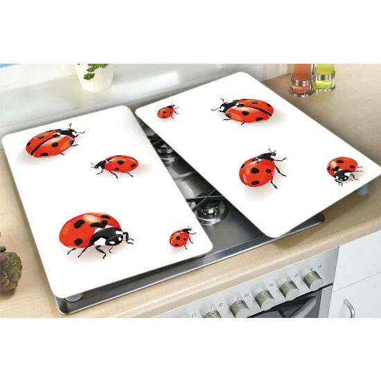 Wenko Herdabdeckplatte Universal Marienkäfer 2er Set 5 Wenko Herdabdeckplatte Universal Marienkäfer 2er Set – Bild 3