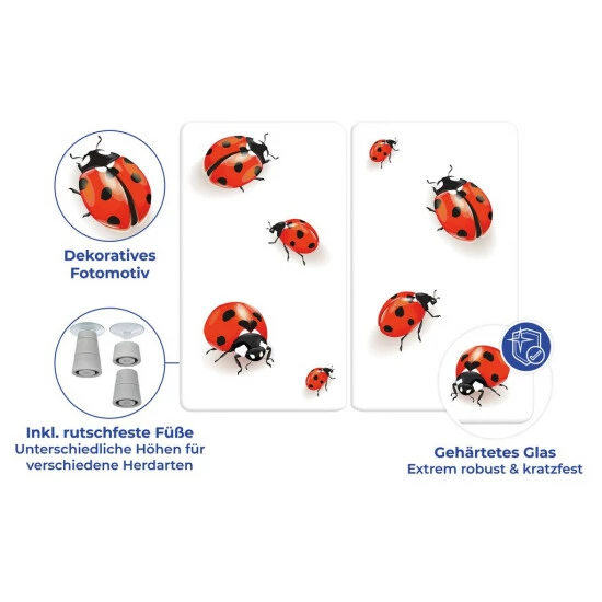 Wenko Herdabdeckplatte Universal Marienkäfer 2er Set 7 Wenko Herdabdeckplatte Universal Marienkäfer 2er Set – Bild 5