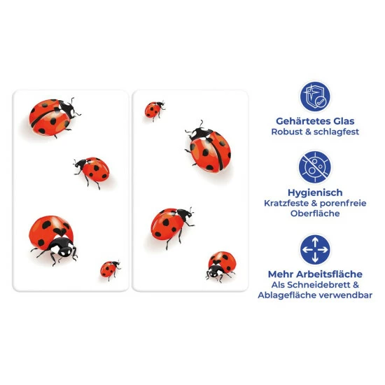 Wenko Herdabdeckplatte Universal Marienkäfer 2er Set 8 Wenko Herdabdeckplatte Universal Marienkäfer 2er Set – Bild 6