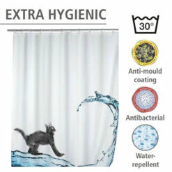 Wenko Anti-Schimmel Duschvorhang Cat -Günstiges Wenko Geschäft unnamed file 22184