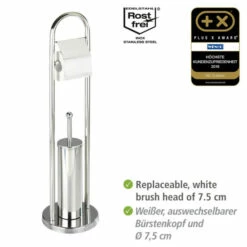 Wenko Exclusiv Stand WC-Garnitur Vasto Edelstahl -Günstiges Wenko Geschäft unnamed file 22247