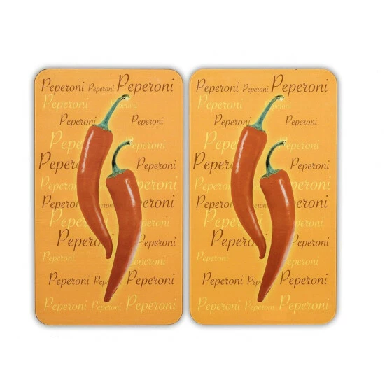 WENKO 2542439500 Herdabdeckplatte Peperoni-Line - 2er Set, Für Glaskeramikherde, Gehärtetes Glas, 52 X 1.8 X 30 Cm, Mehrfarbig 3 WENKO 2542439500 Herdabdeckplatte Peperoni-Line - 2er Set, Für Glaskeramikherde, Gehärtetes Glas, 52 X 1.8 X 30 Cm, Mehrfarbig