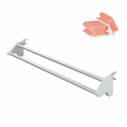 Wenko Heizkörper Wäschehalter – Handtuchhalter Heizung Ausziehbar – Handtuchtrockner Für Heizkörper, Ausziehbar, Rostfreies Aluminium, Inklusive GRATIS 2er Schwämme Set In Rot/Weiß