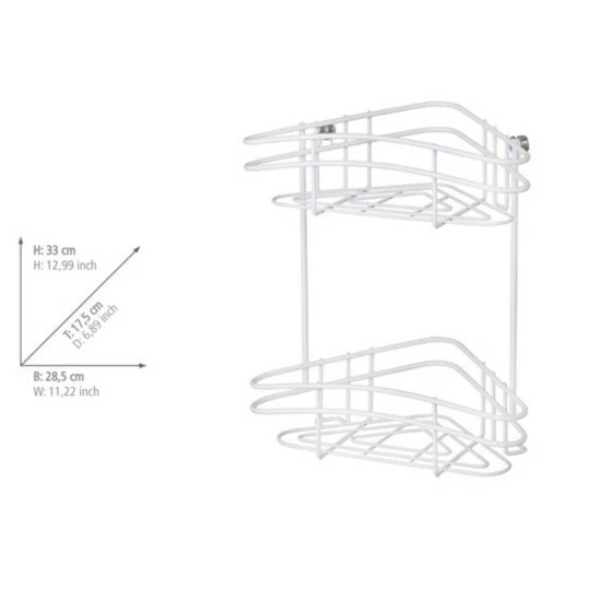 Wenko Eckregal 2 Etagen Classic Plus 5 Wenko Eckregal 2 Etagen Classic Plus – Bild 3