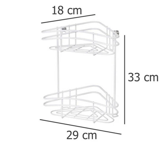 Wenko Eckregal 2 Etagen Classic Plus 7 Wenko Eckregal 2 Etagen Classic Plus – Bild 5