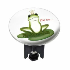 Wenko 21249100 Waschbeckenstöpsel Pluggy Xl Kiss Me - Abfluss - Stopfen, Messing, Kunststoff, Durchmesser 6,2 X 6,5 - 9,5 Cm