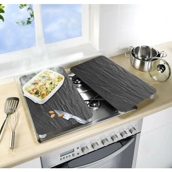 Wenko Glasabdeckplatte Universal Schiefer, 2er Set 11 Wenko Glasabdeckplatte Universal Schiefer, 2er Set – Bild 9