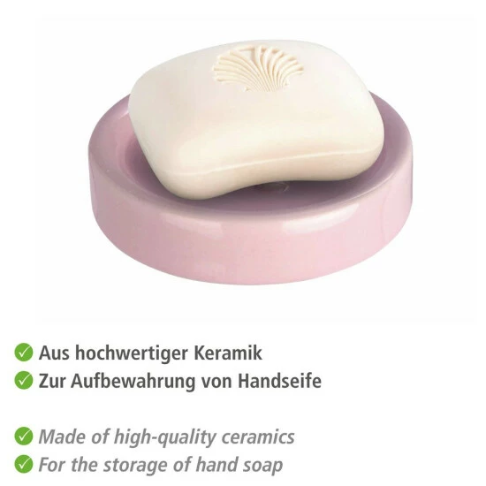 Wenko Seifenablage Polaris Pastel Rose Keramik 4 Wenko Seifenablage Polaris Pastel Rose Keramik – Bild 2