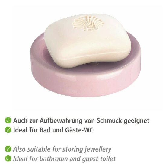 Wenko Seifenablage Polaris Pastel Rose Keramik 5 Wenko Seifenablage Polaris Pastel Rose Keramik – Bild 3
