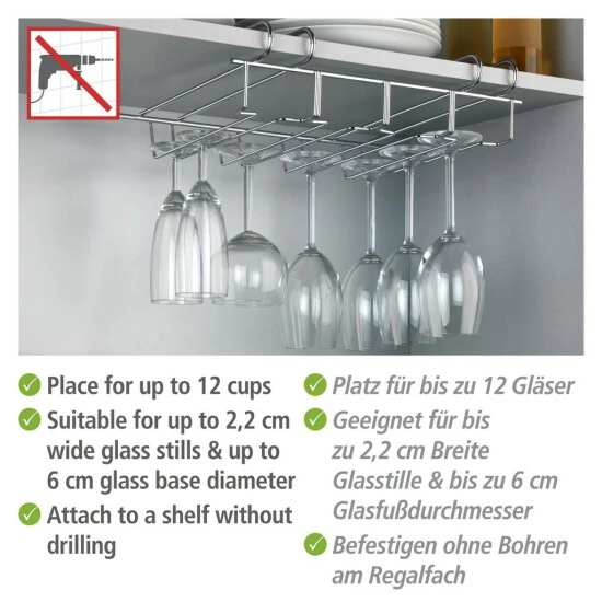 Wenko Schrankeinsatz Gläserhalter 4 Wenko Schrankeinsatz Gläserhalter – Bild 2