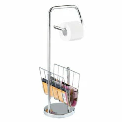 Wenko Stand WC-Garnitur Mit Zeitungshalter Chrom