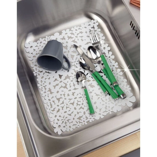 Wenko Spülbeckeneinlage Flower Weiß 5 Wenko Spülbeckeneinlage Flower Weiß – Bild 3