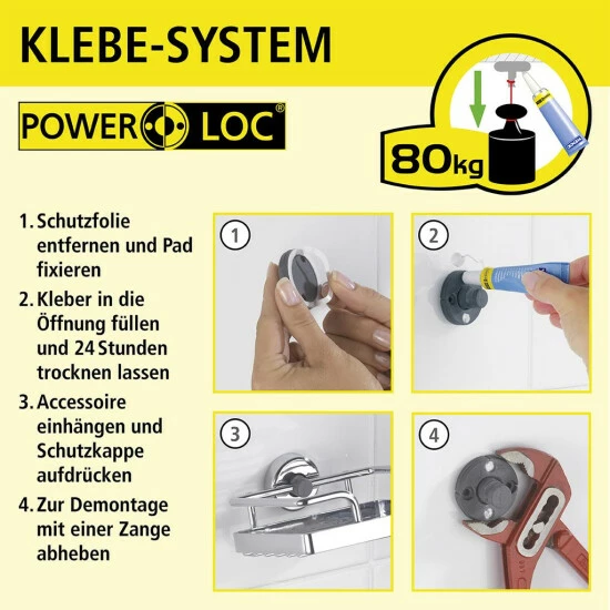 Wenko Power-Loc® Rechteckablage Bovino 3 Wenko Power-Loc® Rechteckablage Bovino