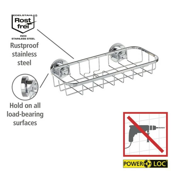 Wenko Power-Loc® Rechteckablage Bovino 11 Wenko Power-Loc® Rechteckablage Bovino – Bild 9
