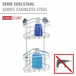 Wenko Turbo-Loc® Edelstahl Eckregal 2 Etagen -Günstiges Wenko Geschäft unnamed file 22753