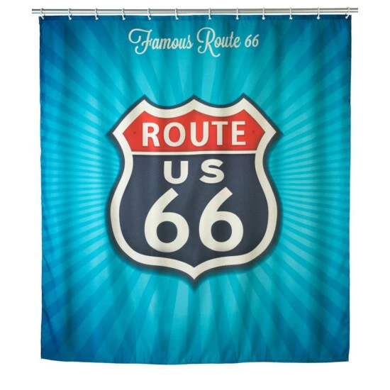 Wenko Anti-Schimmel Duschvorhang Vintage Route 66 3 Wenko Anti-Schimmel Duschvorhang Vintage Route 66