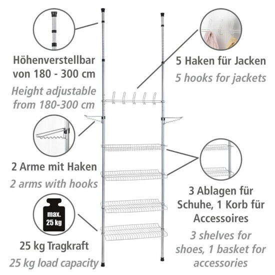 Wenko Garderobensystem Apollon 10 Wenko Garderobensystem Apollon – Bild 8
