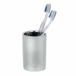 Wenko Zahnputzbecher Polaris Juwel Silber Keramik