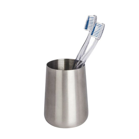 Wenko Zahnputzbecher Solid Edelstahl 4 Wenko Zahnputzbecher Solid Edelstahl – Bild 2