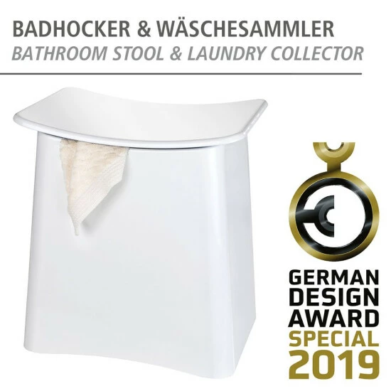 Wenko 2in1 Hocker Wing Weiß 7 Wenko 2in1 Hocker Wing Weiß – Bild 5
