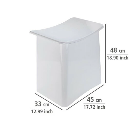 Wenko 2in1 Hocker Wing Weiß 9 Wenko 2in1 Hocker Wing Weiß – Bild 7
