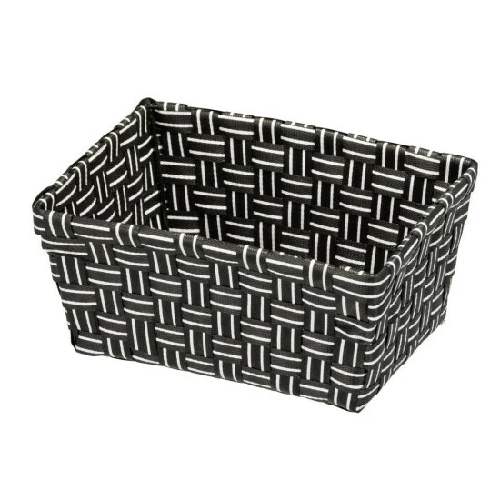 Wenko 20974100 Badkorb Salsa Rechteck, Schwarz / Weiß 3 Wenko 20974100 Badkorb Salsa Rechteck, Schwarz / Weiß