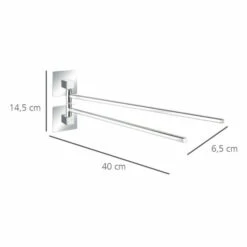 WENKO Turbo-Loc® Haartrocknerhalter, Aus Verchromtem Stahl, 14 X 7,5 X 11,5 Cm | Föhnhalterung Fürs Badezimmer, Mit Kabelhalter, Befestigung Ohne Bohren | Inkl. 2er Set Reinigungsschwämme Gratis -Günstiges Wenko Geschäft unnamed file 23466