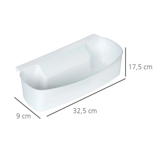 WENKO Auffangschale Für Küchenabfälle, Zum Einhängen, Inkl. Scharber, Weiß | Inkl. 2er Set Reinigungsschwämme Gratis 5 WENKO Auffangschale Für Küchenabfälle, Zum Einhängen, Inkl. Scharber, Weiß | Inkl. 2er Set Reinigungsschwämme Gratis – Bild 3