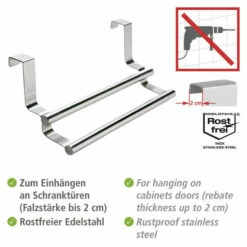 Wenko Tür-Handtuchstange Twin Edelstahl -Günstiges Wenko Geschäft unnamed file 23521