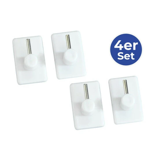 Wenko Gardinenhaken Weiß 4er Set 5 Wenko Gardinenhaken Weiß 4er Set – Bild 3