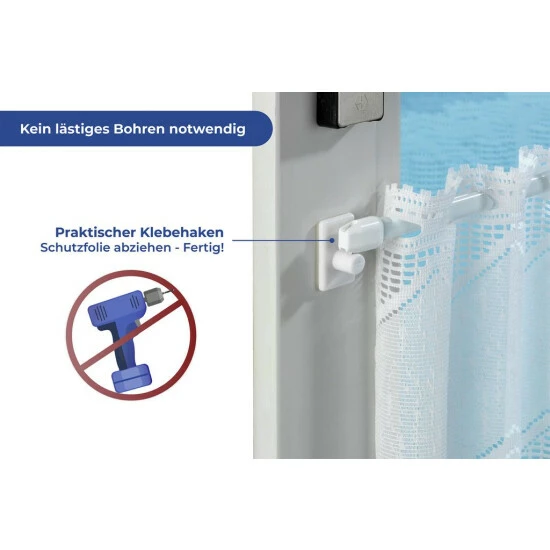 Wenko Gardinenhaken Weiß 4er Set 8 Wenko Gardinenhaken Weiß 4er Set – Bild 6