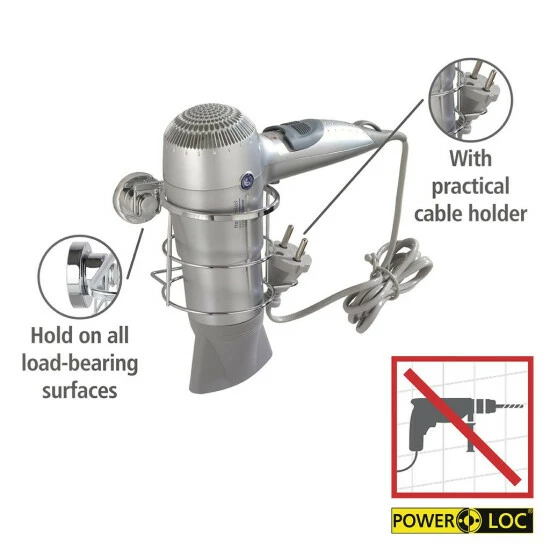 Wenko Power-Loc® Haartrocknerhalter Bovino 9 Wenko Power-Loc® Haartrocknerhalter Bovino – Bild 7