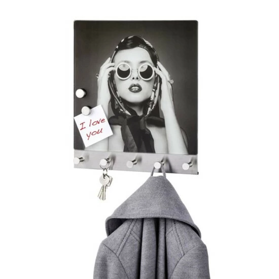 Wenko Magnetische Garderobe Retro Girl, 5 Haken, 30 X 34 Cm 4 Wenko Magnetische Garderobe Retro Girl, 5 Haken, 30 X 34 Cm – Bild 2