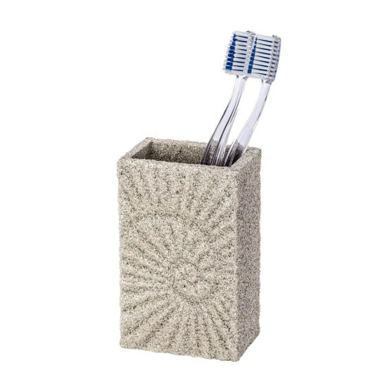 Wenko Zahnputzbecher Fossil Beige 4 Wenko Zahnputzbecher Fossil Beige – Bild 2