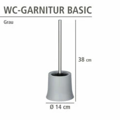Wenko WC-Garnitur Basic Grau -Günstiges Wenko Geschäft unnamed file 23944