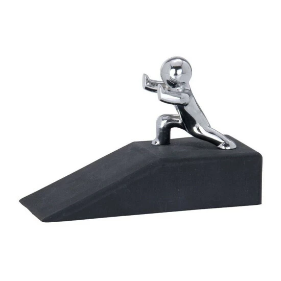 WENKO, 2xTürkeil Hercules - Gummi / Stahl, 10 X 6.5 X 4 Cm, Schwarz / Chrom 5 WENKO, 2xTürkeil Hercules - Gummi / Stahl, 10 X 6.5 X 4 Cm, Schwarz / Chrom – Bild 3