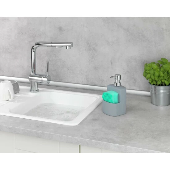 Wenko Spülmittelspender Festival Grau 8 Wenko Spülmittelspender Festival Grau – Bild 6