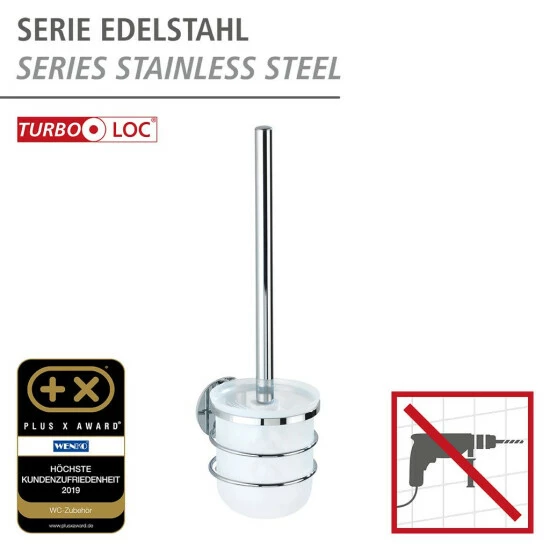 Wenko Turbo-Loc® Edelstahl WC-Garnitur 8 Wenko Turbo-Loc® Edelstahl WC-Garnitur – Bild 6