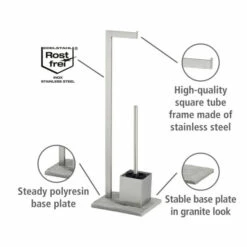 Wenko Stand WC-Garnitur Granit Edelstahl -Günstiges Wenko Geschäft unnamed file 24466