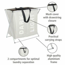 Wenko Wäschesammler Duo Beige -Günstiges Wenko Geschäft unnamed file 24627