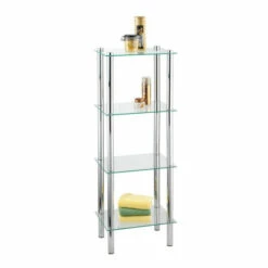 Wenko Regal Yago Viereckig Mit 4 Glasablagen