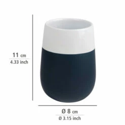 Wenko Zahnputzbecher Malta Blau/Weiß Keramik -Günstiges Wenko Geschäft unnamed file 24787