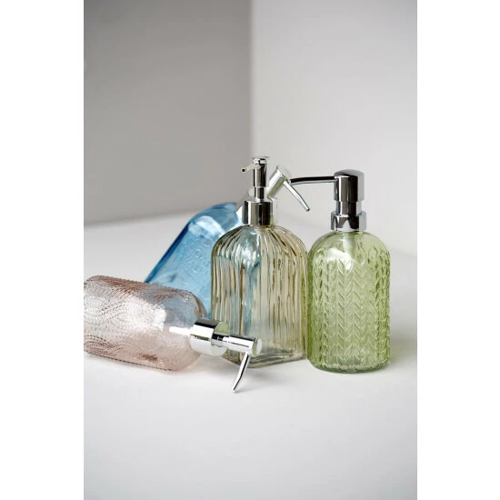 Wenko Seifenspender Vetro Grün Rund Echtglas 4 Wenko Seifenspender Vetro Grün Rund Echtglas – Bild 2