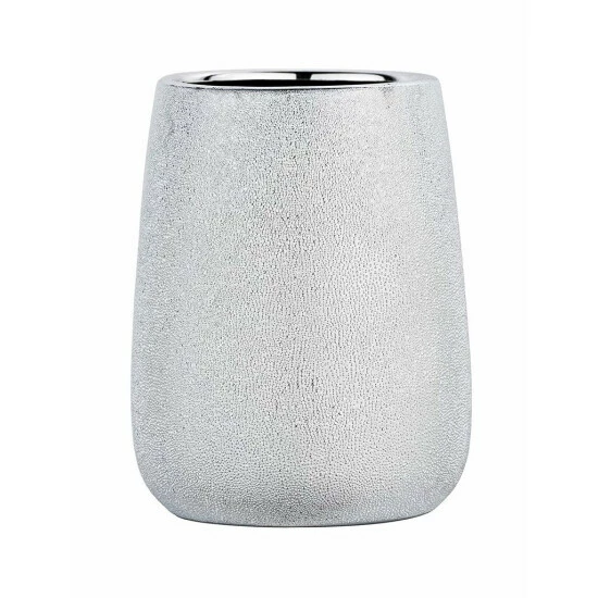 Wenko Zahnputzbecher Glimma Silber Keramik 6 Wenko Zahnputzbecher Glimma Silber Keramik – Bild 4