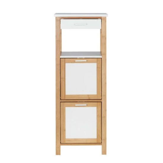 Wenko Regal Finja Aus Bambus Mit 2 Ablagen, 2 Fächern Und Schublade 3 Wenko Regal Finja Aus Bambus Mit 2 Ablagen, 2 Fächern Und Schublade