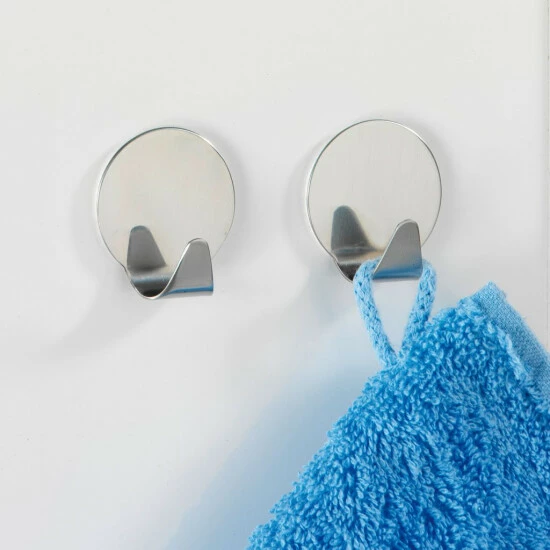 Wenko Rundhaken Mittel Glänzend 2er Set 5 Wenko Rundhaken Mittel Glänzend 2er Set – Bild 3