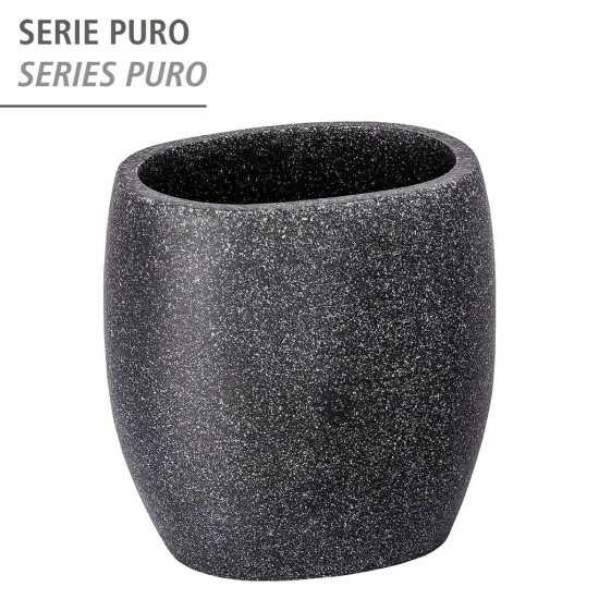 Wenko Zahnputzbecher Puro Anthrazit 7 Wenko Zahnputzbecher Puro Anthrazit – Bild 5